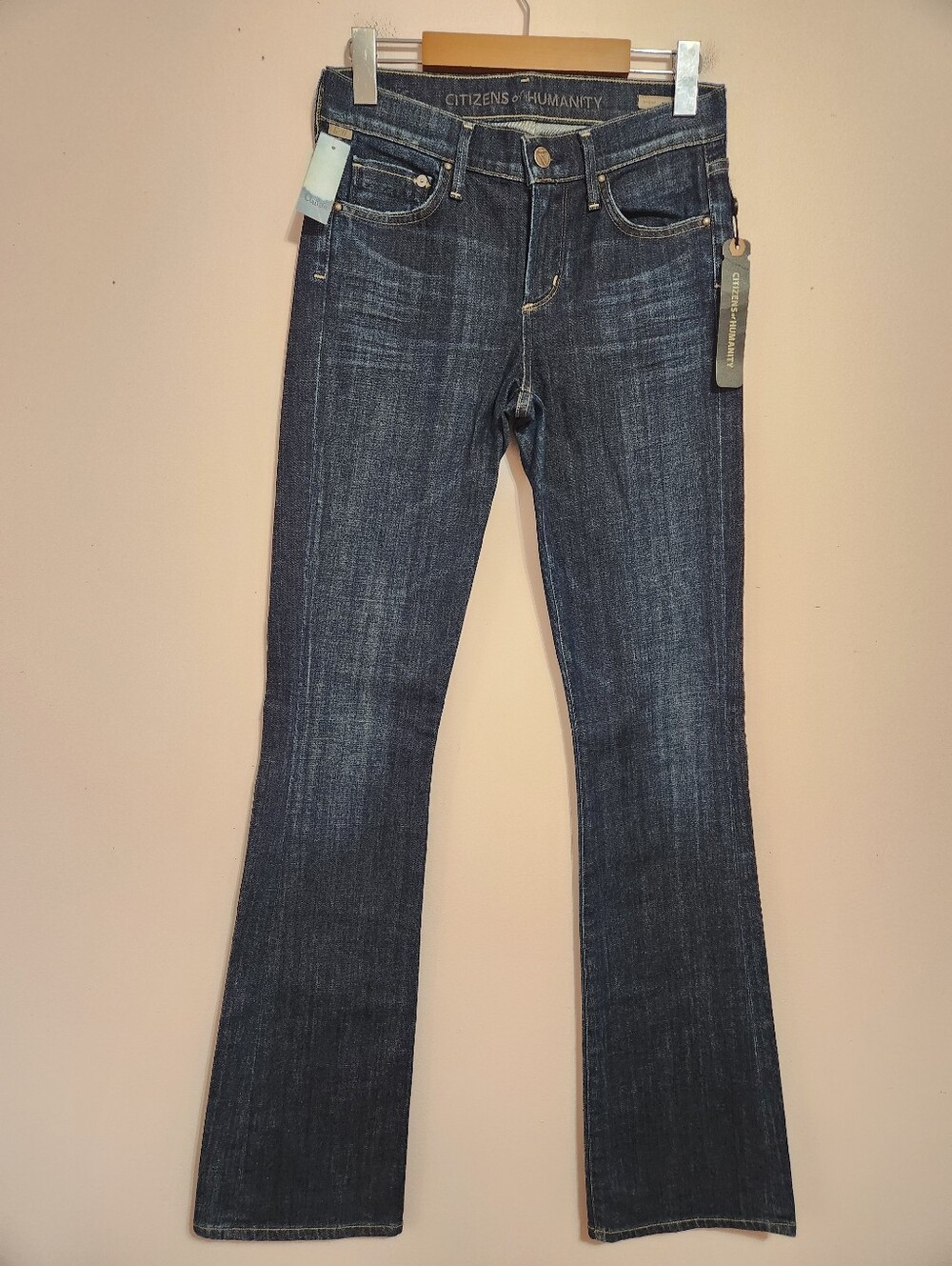 NWT Citizens of Humanity Amber Mid Rise Bootcut Jeans Dark Galaxy Wash Y2K 26
